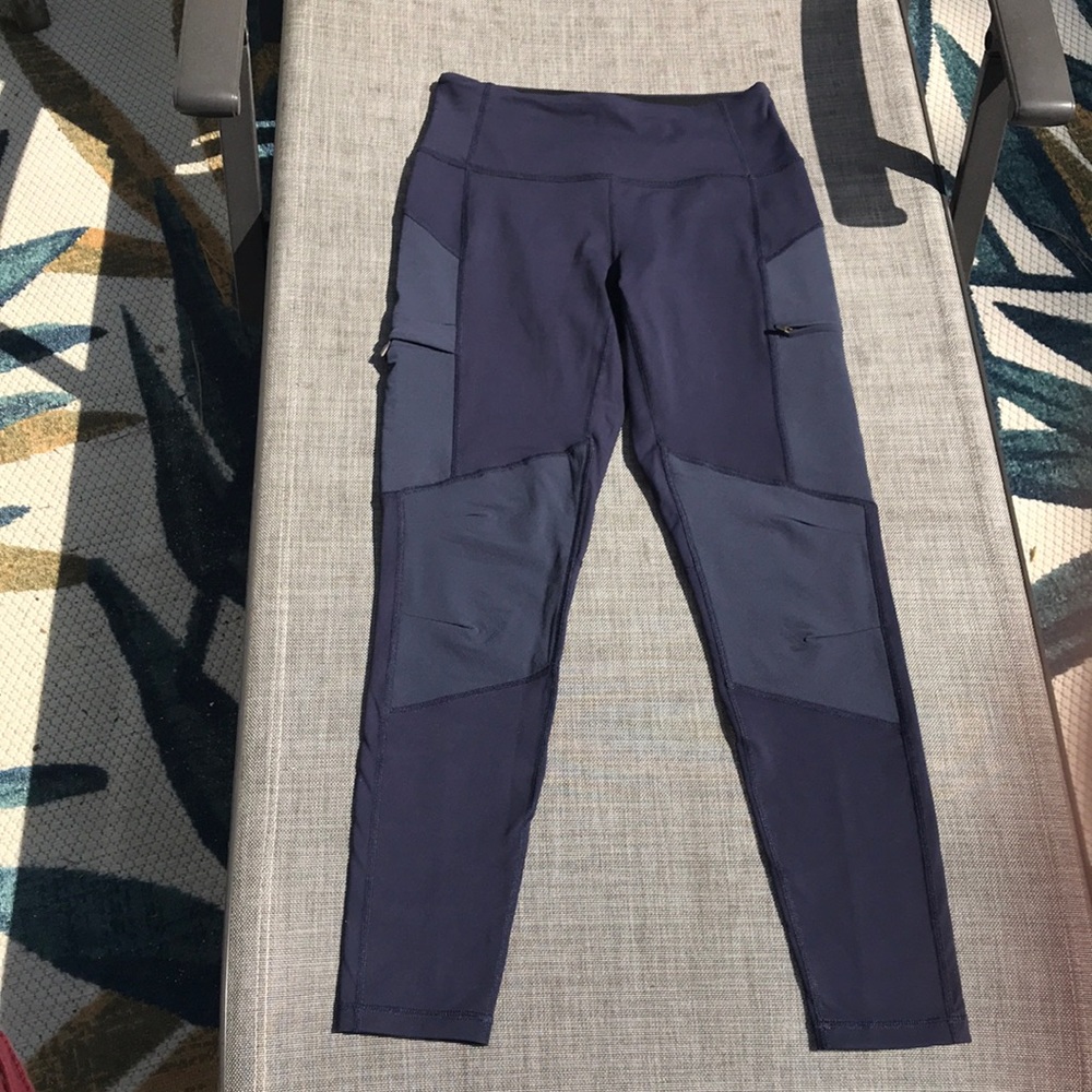 NWOT Prana rockland leggings blue pockets S small
